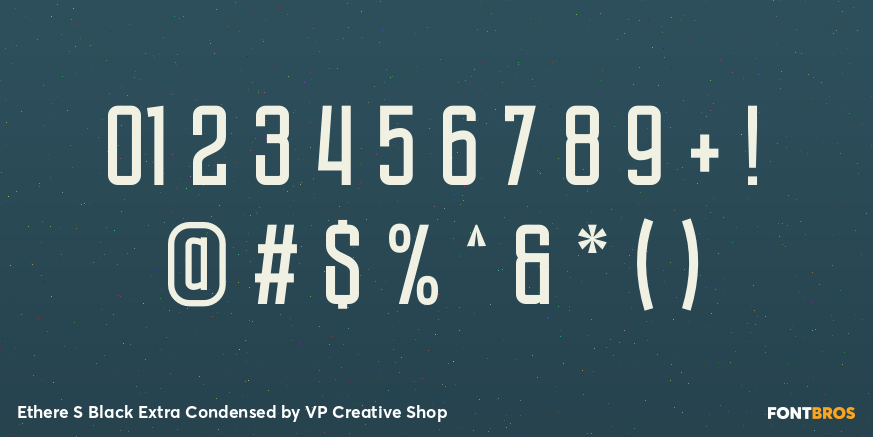 Ethere S Black Extra Condensed Font Poster #4