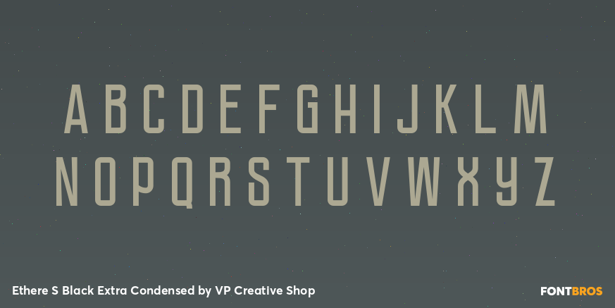 Ethere S Black Extra Condensed Font Poster #2