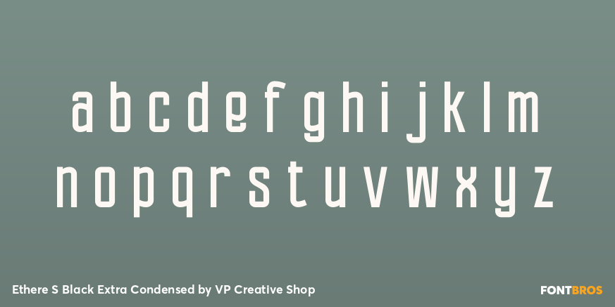 Ethere S Black Extra Condensed Font Poster #3