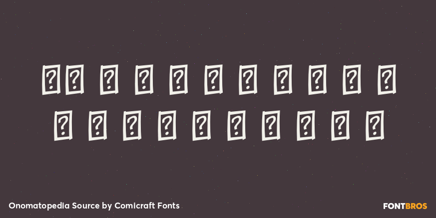 Onomatopedia Source Font Poster #1