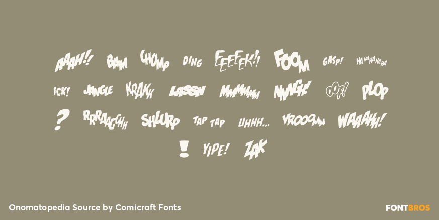 Onomatopedia Source Font Poster #2