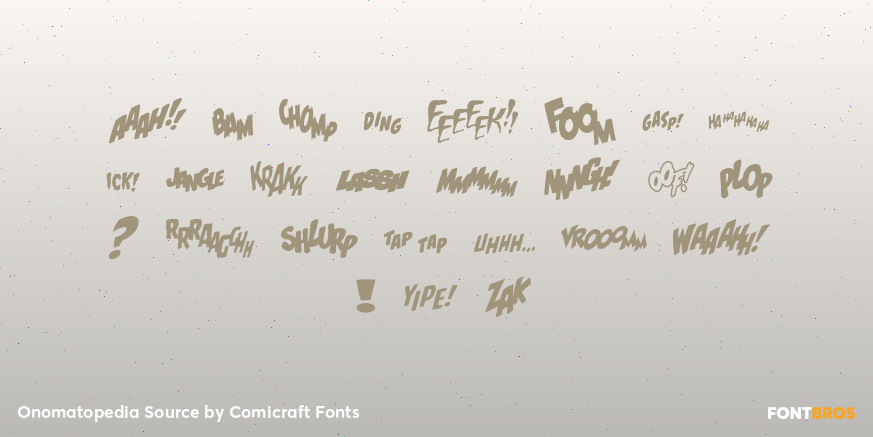 Onomatopedia Source Font Poster #3