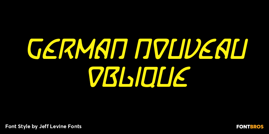 German Nouveau Oblique Poster