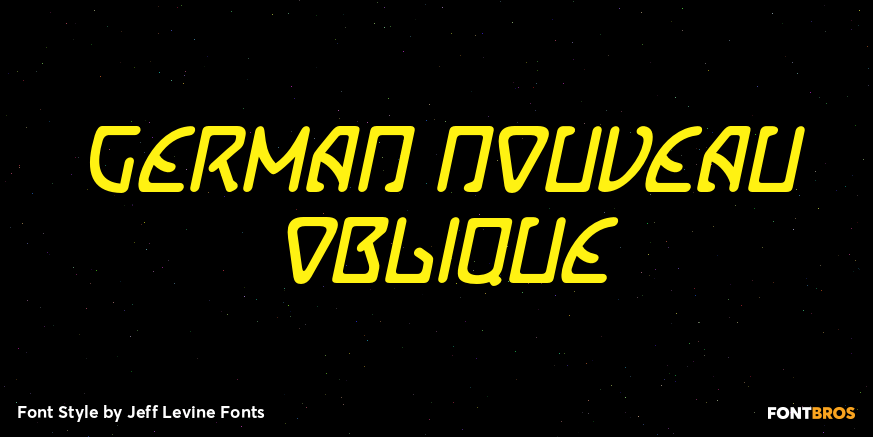 German Nouveau Oblique Poster