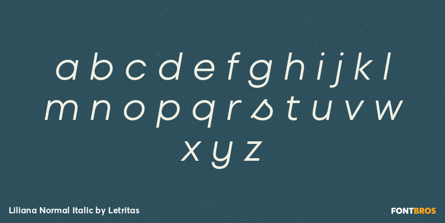 Liliana Normal Italic Font Poster #3