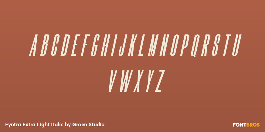Fyntra Extra Light Italic Font Poster #2