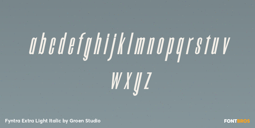 Fyntra Extra Light Italic Font Poster #3