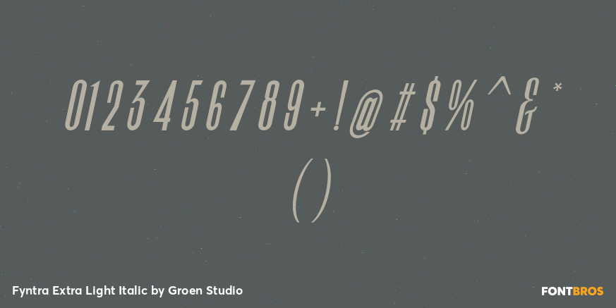Fyntra Extra Light Italic Font Poster #4