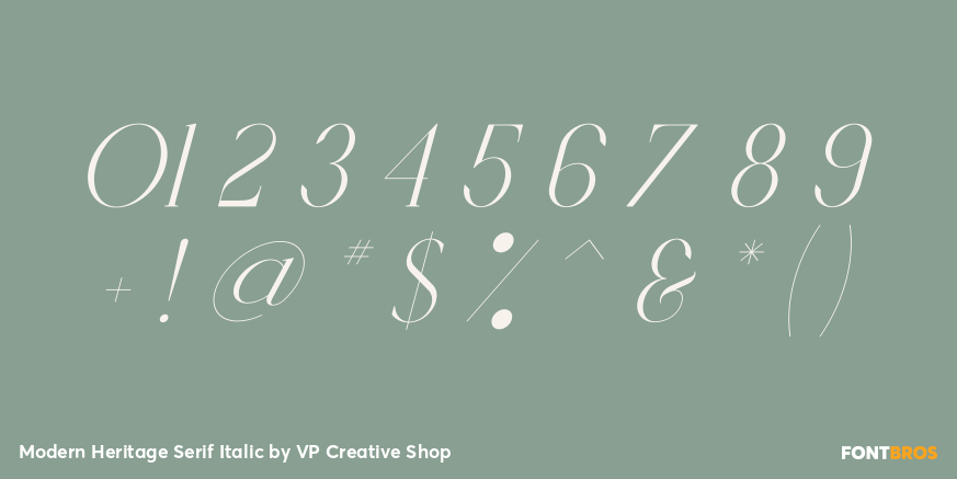 Modern Heritage Serif Italic Font Poster #4
