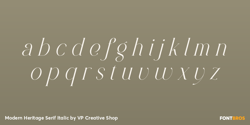 Modern Heritage Serif Italic Font Poster #3