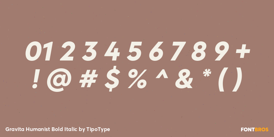Gravita Humanist Bold Italic Font Poster #4