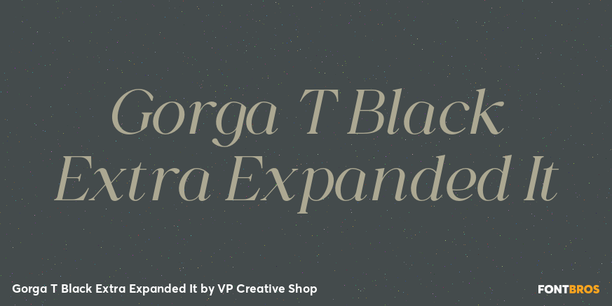Gorga T Black Extra Expanded It Font Poster #1