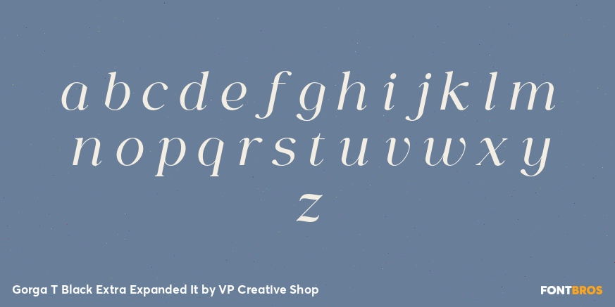 Gorga T Black Extra Expanded It Font Poster #3