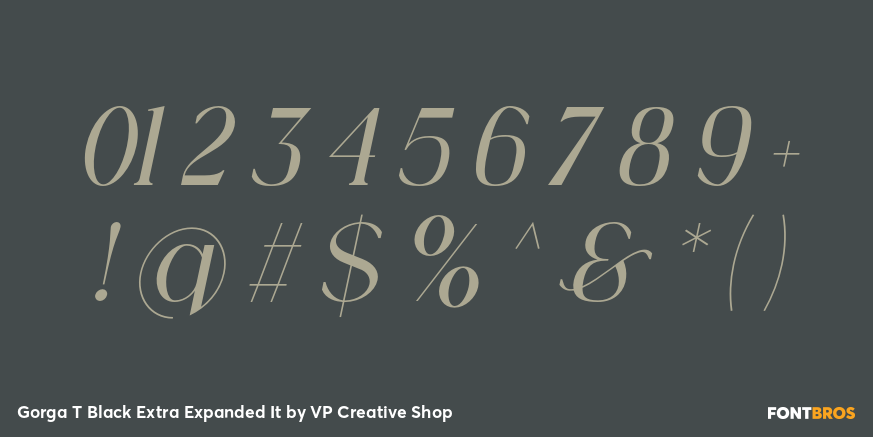 Gorga T Black Extra Expanded It Font Poster #4