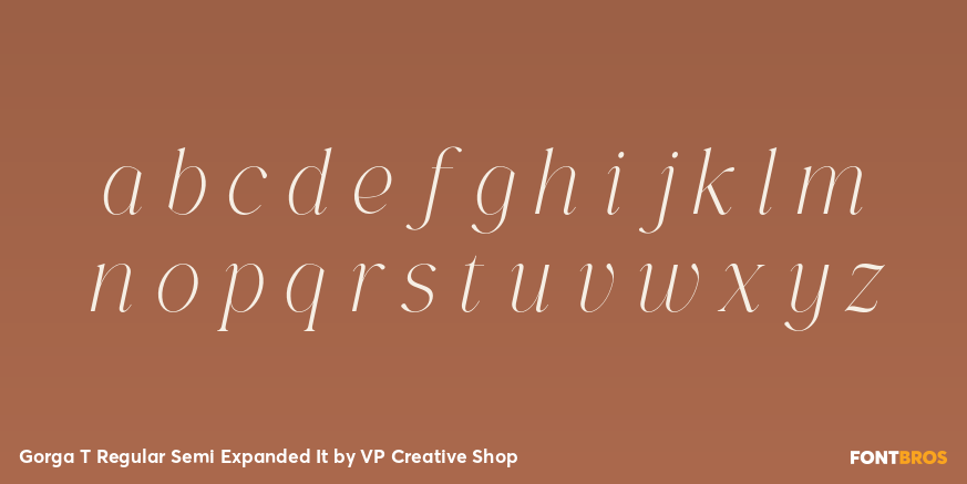 Gorga T Regular Semi Expanded It Font Poster #3