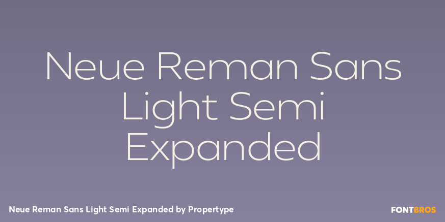 Neue Reman Sans Light Semi Expanded Font Poster #1