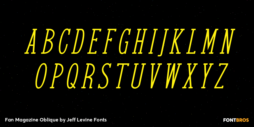 Fan Magazine Oblique Font Poster #2
