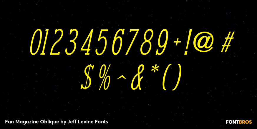 Fan Magazine Oblique Font Poster #4