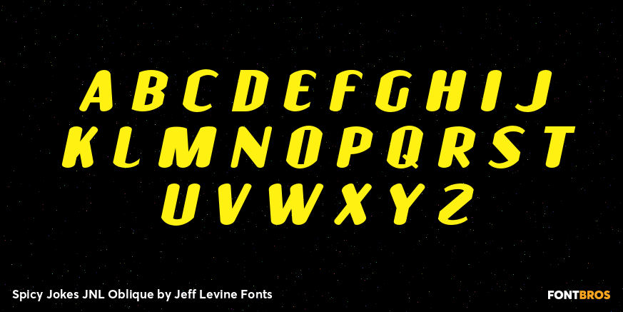 Spicy Jokes JNL Oblique Font Poster #2