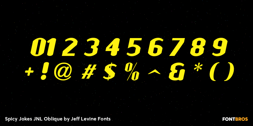 Spicy Jokes JNL Oblique Font Poster #4