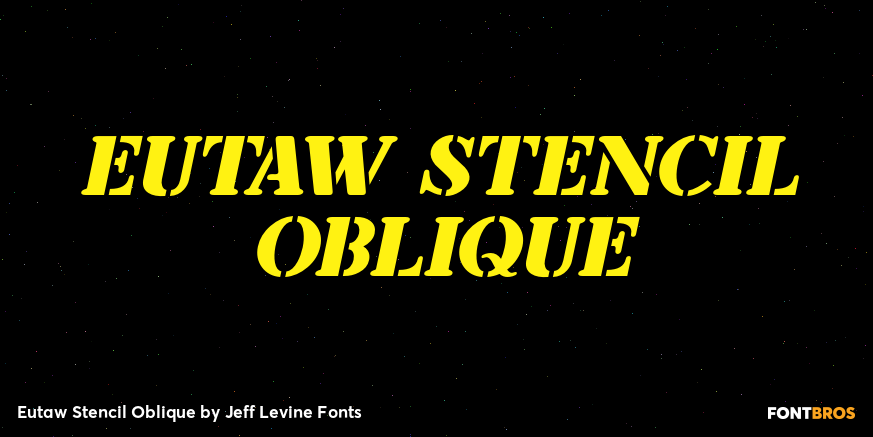 Eutaw Stencil Oblique Poster