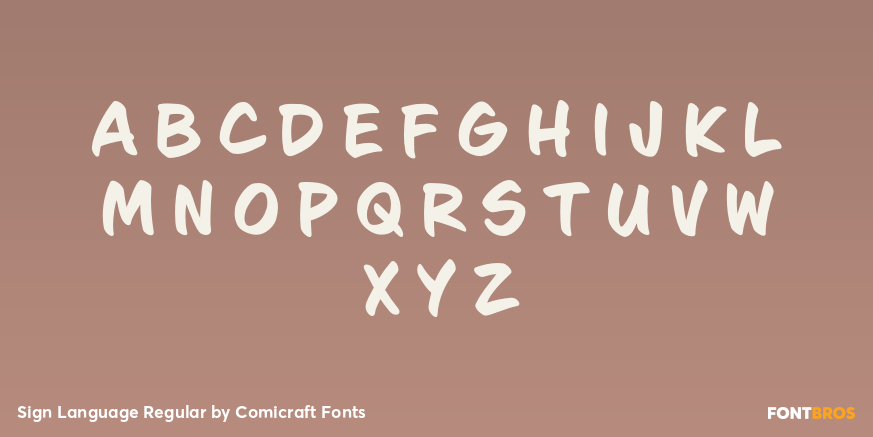 Sign Language Regular Font Poster #2