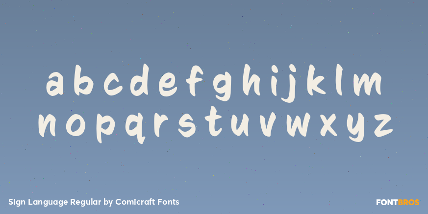 Sign Language Regular Font Poster #3