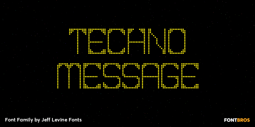 Techno Message Font Family Poster