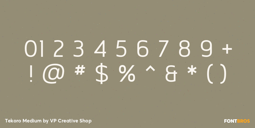 Tekoro Medium Font Poster #4