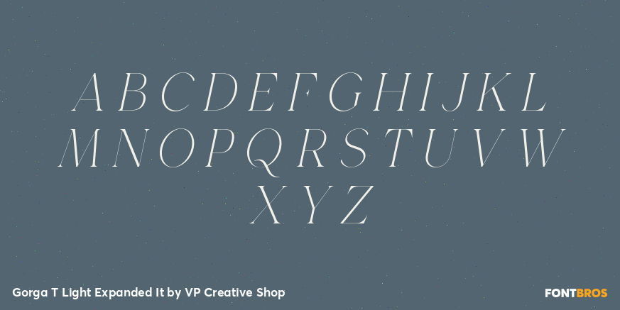 Gorga T Light Expanded It Font Poster #2