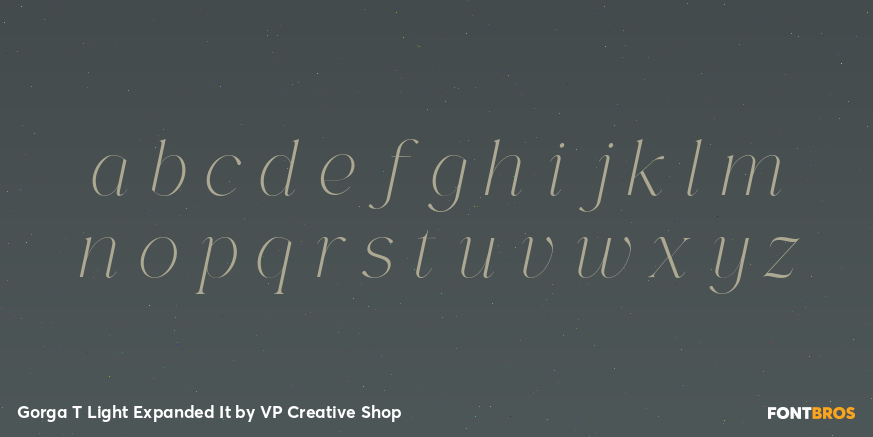 Gorga T Light Expanded It Font Poster #3