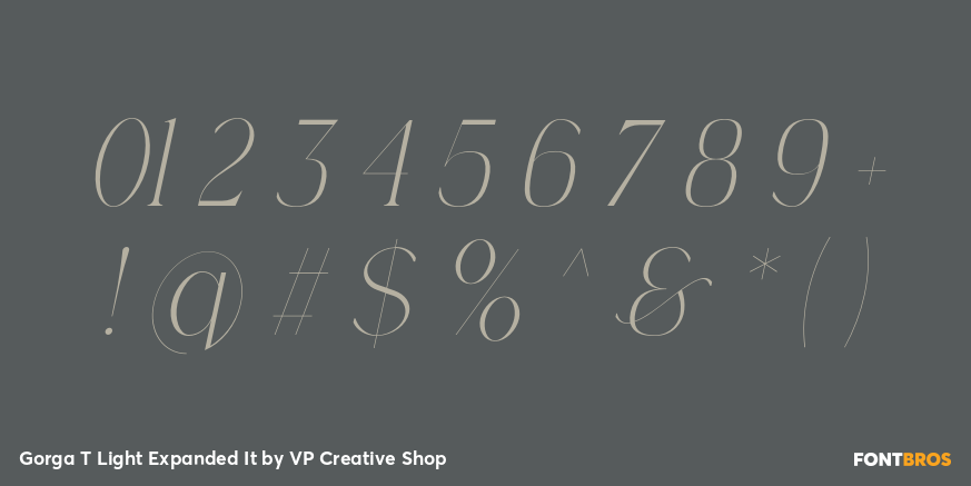 Gorga T Light Expanded It Font Poster #4