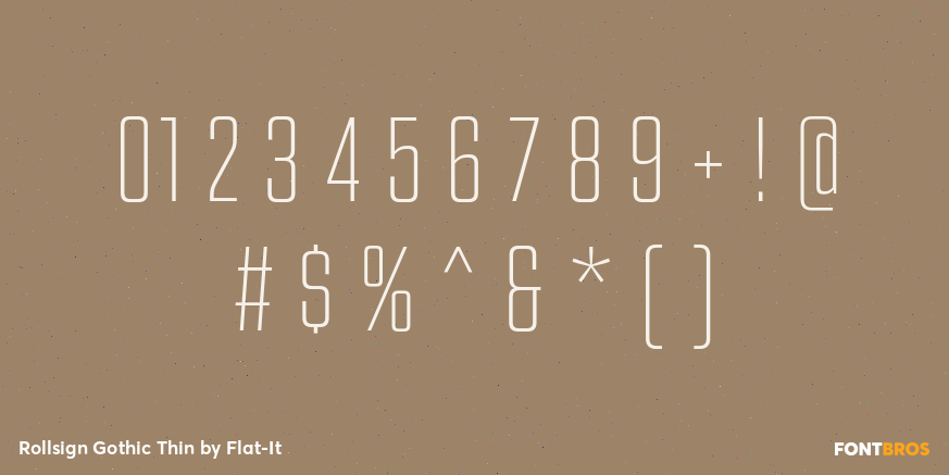 Rollsign Gothic Thin Font Poster #4
