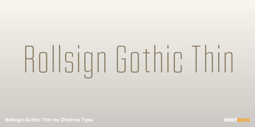 Rollsign Gothic Thin Poster