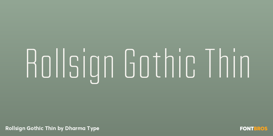 Rollsign Gothic Thin Poster