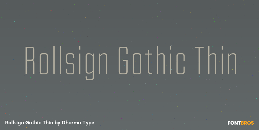 Rollsign Gothic Thin Poster