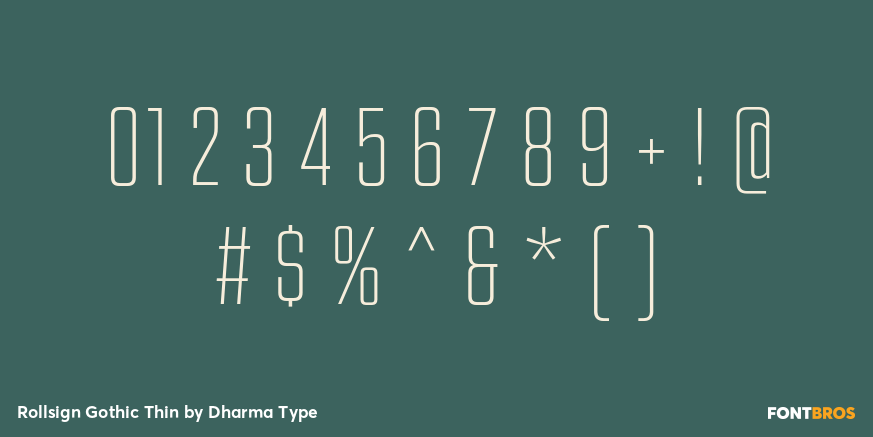 Rollsign Gothic Thin Font Poster #4