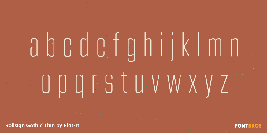 Rollsign Gothic Thin Font Poster #3