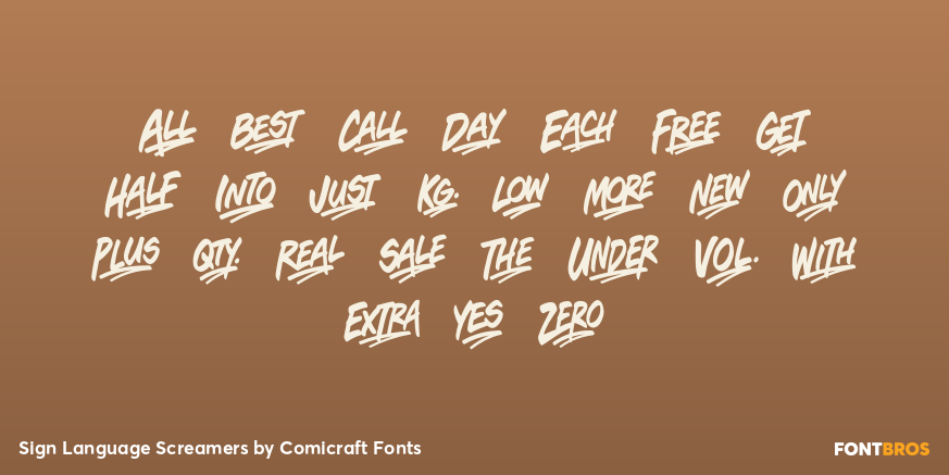 Sign Language Screamers Font Poster #2