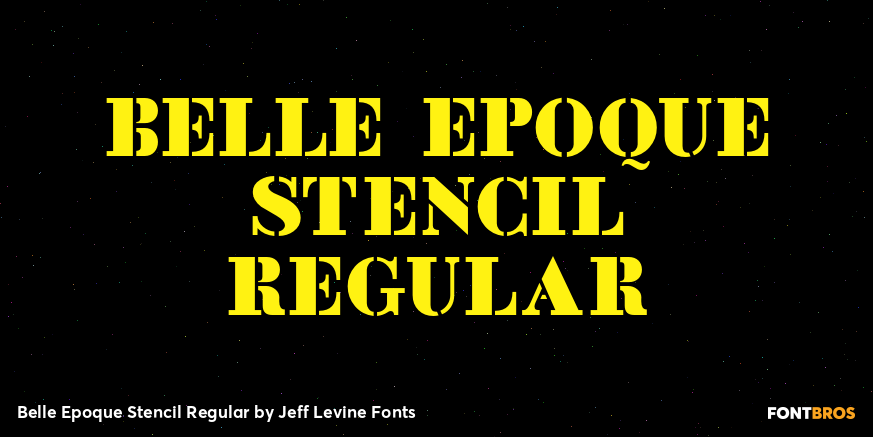 Belle Epoque Stencil Regular Font Poster #1