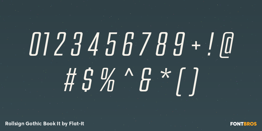 Rollsign Gothic Book It Font Poster #4