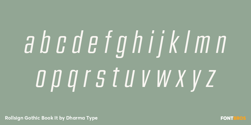 Rollsign Gothic Book It Font Poster #3