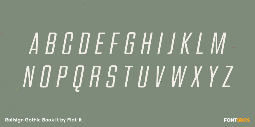 Rollsign Gothic Book It Font Poster #2