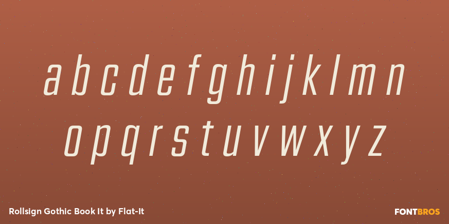 Rollsign Gothic Book It Font Poster #3