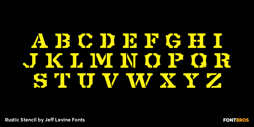 Rustic Stencil Font Poster #3