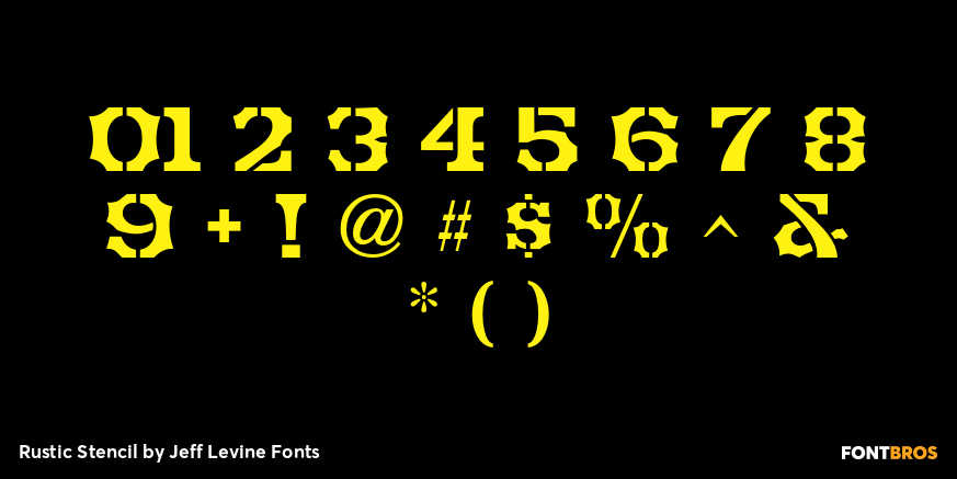 Rustic Stencil Font Poster #4