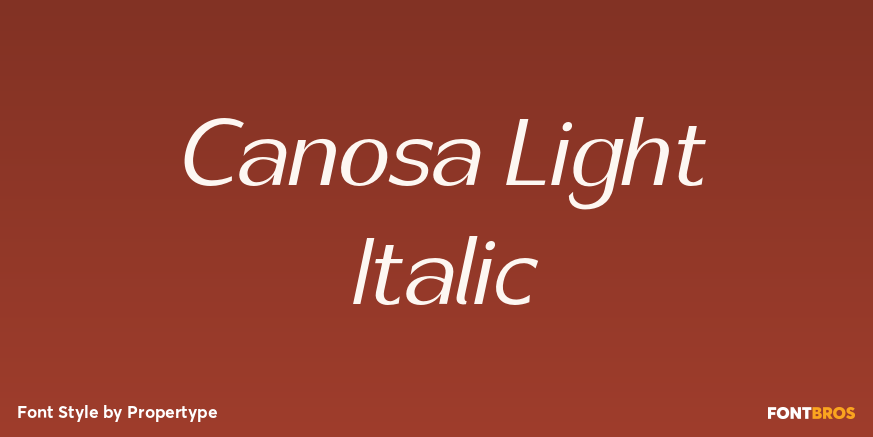 Canosa Light Italic Poster