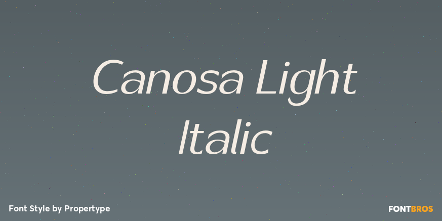 Canosa Light Italic Poster