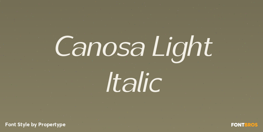 Canosa Light Italic Poster