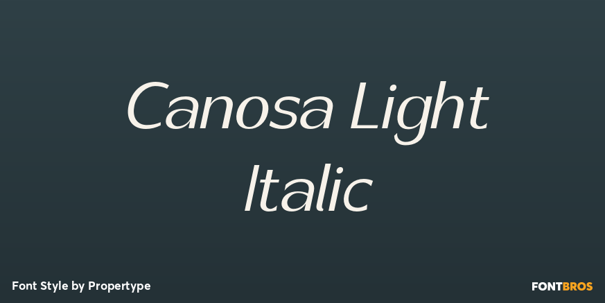 Canosa Light Italic Poster